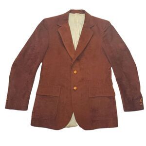 Vintage Men's Suede Sport Coat Brown El Dorado Bamboo 2 Button Retro Classic 70s